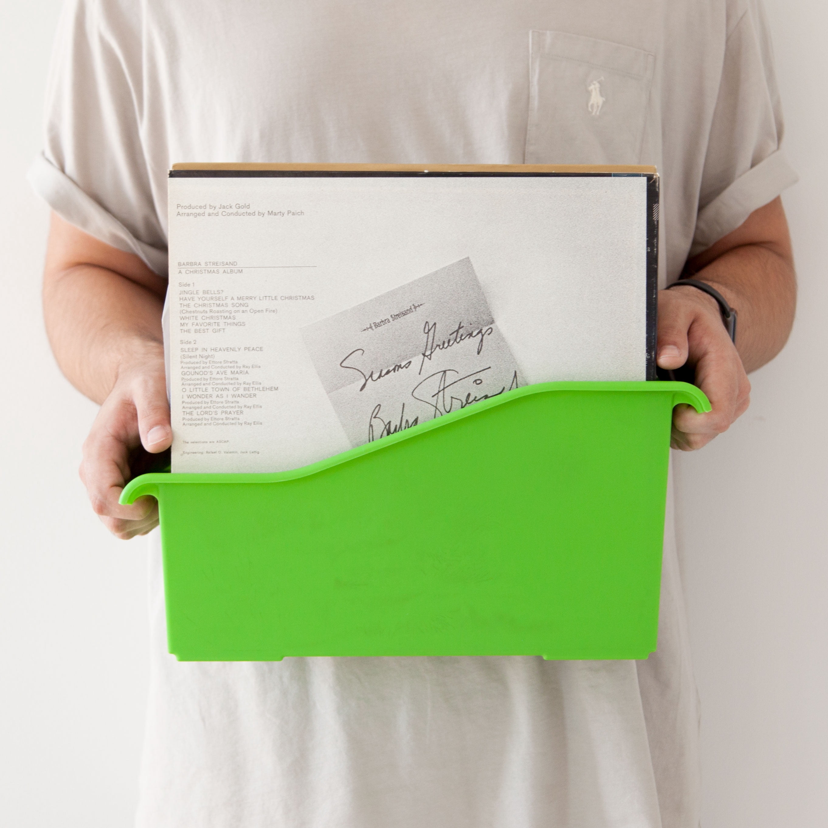 IRIS USA, Connecting Plastic Book Bin, Green