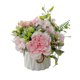 thumbnail image 1 of Bewildely Flores artificiales Florero de cerámica Faux Silk Rose Plantas Cuerda de cáñamo Bonsai al aire libre Decoración para el hogar Maceta Decoración Rosa Bewildely HA083941-04, 1 of 6