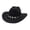Black, variant on Dbuoem Western Cowboy Hat for Men And Women Shapeable Wide Brim Cowgirl Hat Rolled-Up Felt Fedora Hat with Stone Band