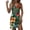 Green, variant on Womens Summer Dresses Tropical Print Sleeveless Tank Dress Casual Crew Neck Tunic Cover-Ups Vacation Mini Dress Summer Spring Blue L