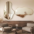 thumbnail image 4 of TEWLOSS Irregular Wall Mirror Decorative 43"x 26" Gold Bathroom Mirrors Metal Frame, Dolphin Shape, 4 of 9