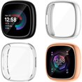 thumbnail image 1 of wonima44 4-Pack Screen Protector Case Compatible with Fitbit Sense 2/Versa 4, Soft TPU Plated Bumper Full Cover Protective Cases for Versa 4/Sense Smartwatch [Scratch-Proof], 1 of 1