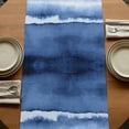 thumbnail image 5 of Table Runners 72 Inches Long Dress Scarves, Blue Stripes Farmhouse Kitchen Table Runner, Coffee Tablerunners, Watercolor Retro Ombre Abstract Tie Dye Art 14x72 Inch, 5 of 9