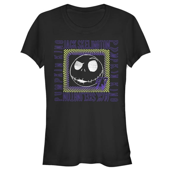 Junior's The Nightmare Before Christmas Jack Skellington Pumpkin King '93 Graphic Tee Black Small