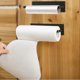 thumbnail image 5 of Soporte para toallas de papel debajo del gabinete, estante multiusos de acero inoxidable negro mate, fácil de instalar, ahorra espacio para el baño de la cocina, soporta hasta 6 libras, soporte para, 5 of 5