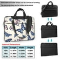 thumbnail image 2 of PUREYAH Laptop Case Bag with Compartments for Women, Vintage Doodle Butterflies Art Lightweight Computer Tote Bag for Men Travel Work 13 inch, 2 of 7