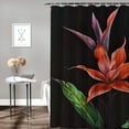 thumbnail image 2 of Orinice Bathroom Shower Curtain Exotic Spring Isolated Time Contemporary Bird Paradise Orange Flower Eco Leaf Texture Nature Petal Fabric Bath Curtain Waterproof Bathroom Curtain 69x72, 2 of 7