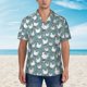 thumbnail image 2 of Balery Farm Birds Camisas hawaianas de manga corta para hombre, camisas playeras de corte holgado, camisas de vacaciones con botones,X-Large, 2 of 7
