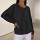 thumbnail image 3 of Blusas de Manga Larga para las Mujeres Cómodas de Cuello Redondo Sólido Casual Camiseta Blusa, Camisetas de Manga Larga de la Moda de las Mujeres, 3 of 6