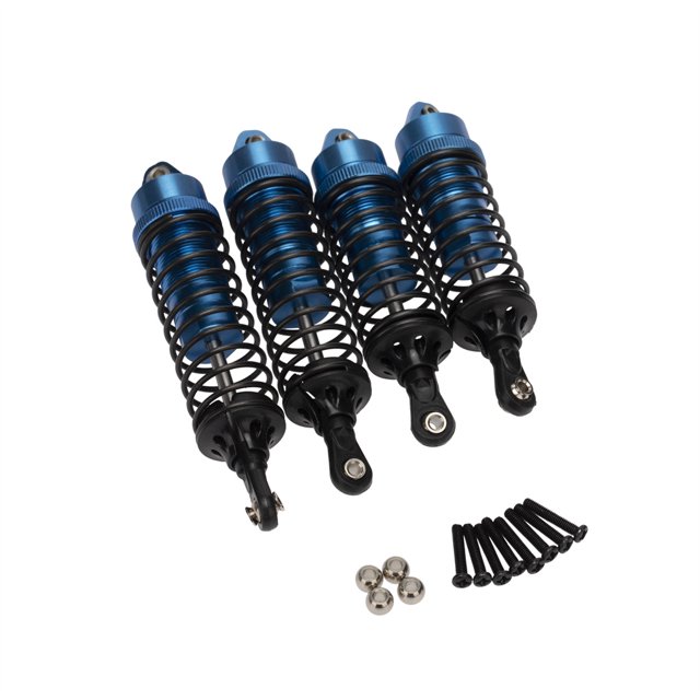 RC Metal Automóviles Amortiguador Amortiguador Portátil Damper Modificado Modificado Reemplazo Reemplazo para Traxxas Slash 4x4 Coche azul oscuro 4 piezas Guardurnaity FN000855-02