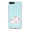 thumbnail image 1 of DistinctInk Clear Shockproof Hybrid Case for iPhone 7 PLUS / 8 PLUS (5.5" Screen) - TPU Bumper, Acrylic Back, Tempered Glass Screen Protector - Flying Unicorn - Love / Dream / Create, 1 of 5