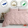 thumbnail image 3 of Kotton Culture 600 TC Pinch Pleated Duvet Cover 100% Egyptian Cotton with zipper (California King, Blush) - 5 Piece, 3 of 6