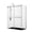 Chrome, variant on Vinnova Spezia 56" W x 76" H Double Sliding Frameless Glass Shower Enclosure Matte Black