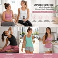 thumbnail image 7 of 2 Pcs Camisole Tops for Women Built in Bra Basic Tank Tops Dressy Tanks Daily Outdoor Sleeveless Tops Beach Wear Tank Tops Spaghetti Strap Tank Top Yoga Shirt Running Bras Summer Work Top, 7 of 7