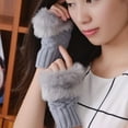 thumbnail image 4 of Ruanlalo Gloves,1 Pair Women Gloves Solid Color Fuzzy Plush Warm Winter Mittens for Daily Wear, 4 of 6