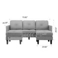 Magic Union Convertible Sectional Sofa Couch, Modern LShaped Couch 3