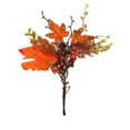 thumbnail image 1 of Artificial Maple Leaves Branch Fake Fall Leaves Stems Plants Outdoor Home Decor, 1 of 4