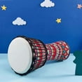 thumbnail image 4 of Tambor Africano Tambor de mano Djembe de tambor africano portátil de 8 pulgadas con patrones de arte coloridos Instrumento musical de percusión TOMSHOO Tambor Africano, 4 of 6