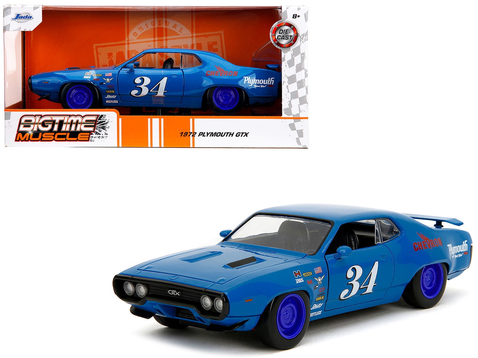 ミニカー 1:24 BTM 1970 Plymouth Road Runner 938 1970 Plymouth Road Runner 938 Diecast Model Car | Jada Toys