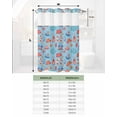 thumbnail image 6 of No Hook Shower Curtain with Snap-in Liner, Coastal Blue Waterproof Fabric Bathroom Curtains, Tropical Starfish Coral Summer Beach Bath Curtains & Mesh Top Window Stall 48"x72", 6 of 6