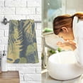 thumbnail image 6 of Coolnut Hand Towels Retro Leaves Pattern Patterned 2 PCS, Cotton Bath Towel for Drying Face Hands Body Decorative Water Absorbent Lightweight Towels for Bathroom Ktichen Travel Gym, 16"x28", 6 of 6