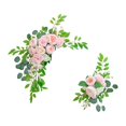 thumbnail image 1 of 1 juego artificiales Swag Centerpiece Wedding Arch Flowers ración floral para recepción de boda Sign Telón de fondo Rosado Baoblaze corona de flores, 1 of 8