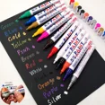 thumbnail image 3 of White Waterproof Rubber Permanent Paint Marker Pens 12 Colors For Car Tire Tread Drawing Eco Friendly Highlighter, 3 of 7