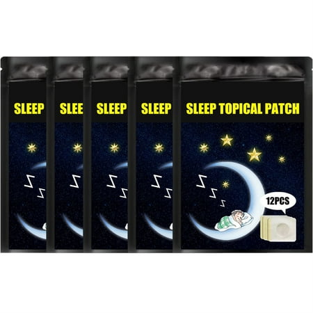 

Sleeping Patch Sleep Patches Sleep Support Patches Upgraded All Natural Deep Sleep Patches Helps You Fall Asleep Faster Stay Asleep Longer - 12 Count (Pack of 5)