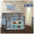 thumbnail image 1 of BabyFad Animal Zoom 9 Piece Crib Bedding Set – Nursery Decor with Cute Animals – 100% Cotton, Ultra Soft, Fits Standard Cribs, 1 of 4