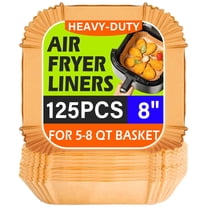 Air Fryer Liners Disposable,125Pcs Parchment Paper,8 inch Non-stick Air Fryer Paper,Airfryer Liners for Oven,Pans & Baking,Oil-Proof Waterproof,Square