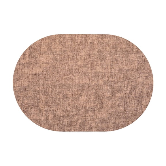openpig Oval Placemats for Kitchen Table and Dining Room, Heat Resistant Non-Slip Place mats for Dining Table, Heat Resistant & Waterproof, Washable Placemat (Brown)