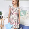 thumbnail image 4 of Balery Romantic Travel In Paris Camisón de princesa para niñas, pijama de algodón con mangas abullonadas, suave y bonito.-Small, 4 of 6