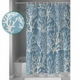 thumbnail image 3 of Shower Curtain Bathroom Set Ocean Undersea Coral Seaweed Waterproof Fabric Shower Curtains with Grommets&Hooks Watercolor Marine Life on Blue Privacy Bath Curtain for Bathtub 36x72in, 3 of 7