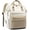 15.6inch, variant on Women Laptop Backpack 15.6 Inch Travel Bag with USB Charging Port Waterproof Large Capacity Business College Airline Approved Beige