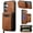 Brown, variant on Dteck for Samsung Galaxy A17 5G Magnetic Wallet Case, Compatible with MagSafe, RFID Blocking Zipper Pocket PU Leather Detachable Case,Coffee