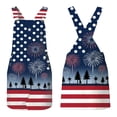 thumbnail image 4 of Likimi Child Toddler Girls Suspenders Dress For 4Th Of July Square Neck Sleeveless Patriotic Printed Summer Fashion Comfort Dresses Dark Blue Size 12-13 Years, 4 of 4
