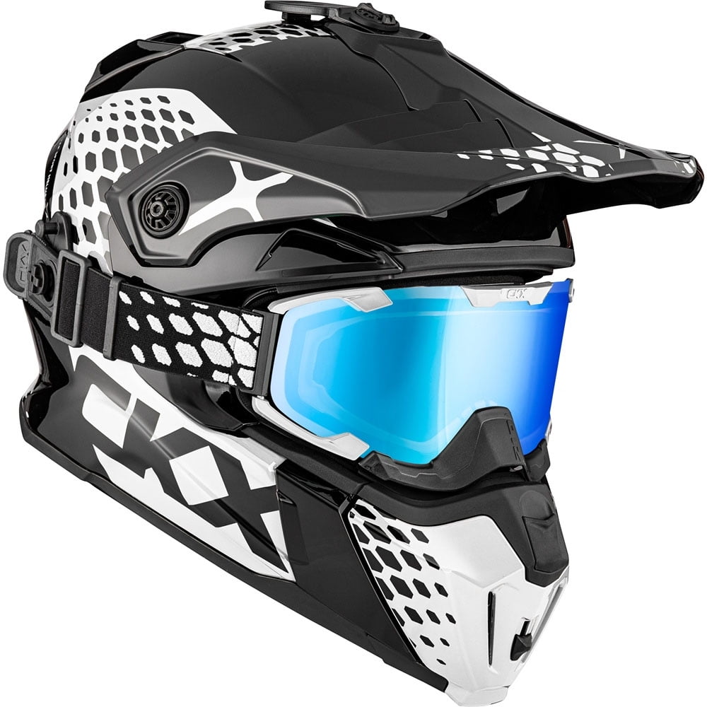 CKX Titan Original Full Face Snowmobile Helmet Viper Glossy White 516086