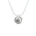 thumbnail image 2 of Delight Jewelry Silvertone Small Bulldog - Mascot Laugh Ring Charm Necklace, 18", 2 of 4