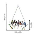 thumbnail image 2 of Ganfancp Nuevo 4 Pájaros 7 Pájaros Colgante Colorido Arte Metal Hierro Grupo Pájaro Colgante Ventana Decoraciones Ventosas Puede Ser Ventana Colgante Rebajas Flash Deals 1X Colgante Bandada de Pájaro, 2 of 4