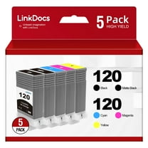 PFI120 Ink Cartridges Replacement for Canon PFI120 PFI-120 PFI-120MBK PFI-120BK PFI-120C PFI-120M PFI-120Y Work for Canon ImagePROGRAF IPF TM-200 TM-205 TM-300 TM-305 and GP-200 GP-300 Printer