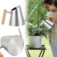 thumbnail image 2 of MOQIN Watering Can Indoor Plants, Small Metal Water Pot Long Spout, Silver, 30 oz, Modern Small Water Cans Long Spout for Outdoor Watering Plants, 2 of 9