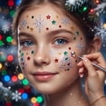 thumbnail image 6 of Christmas Rhinestone 4.5 Inch Snowflake Glitter Face Jewels Winter Festive Gems for Holiday Party Makeup and Christmas Diy Accessories, 1 Pack, 6 of 6