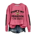thumbnail image 2 of Baberdicy Women's Hoodless Hoodie Women's That's My Grandson Out There Football Lover Casual Sweatshirt, Pullover Sweatshirts for Women Hot Pink Xl, 2 of 9