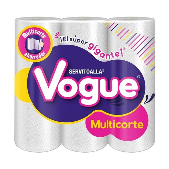 Servitoalla Vogue multicorte 3 rollos con 100 hojas