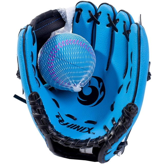 Baseball Glove Ball Mitts and Foam Ball for Kids Beginner Play Training