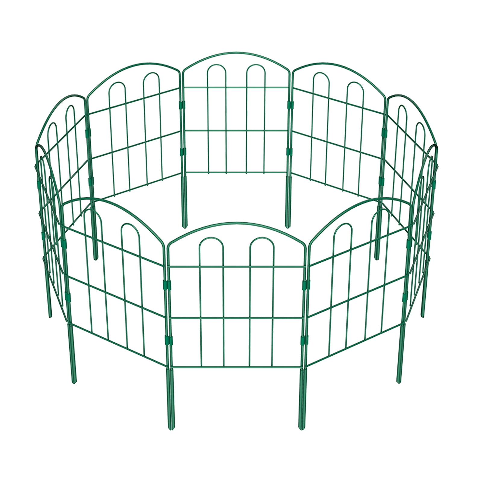 Decorative Garden Fence Border Outdoor Green No digging Temporary Iron Wire Flowers Fence Plate Rust Prevention Metal Folding Garden Fence Suitable for patio