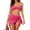 Hot Pink, variant on Women's Push-Up Three-Piece Bikini Set, Sexy Two-Piece Swimsuit with Padded Cups, Enhanced Lift Bikini Sets for Women,Yellow M