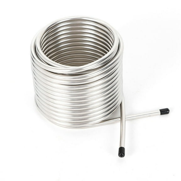 Miumaeov 50' Stainless Steel Wort Chiller Cooling Coil Pipe Home Brewing Beer Immersion Tool Double Layer
