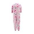 thumbnail image 3 of Women's Brushed Fleece Hooded Adult Jumpsuit Zipper Printed Onesie Pajamas (Fox, S), 3 of 3