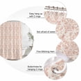 thumbnail image 3 of Pink Flowers Bathroom Shower Curtains with 12 Hooks Polyester Waterproof Shower Curtain for Stalls and Bathtubs Baroque Scroll Floral Damask Pattern Art Decorative Bathroom Curtain 48x72 Inches, 3 of 9
